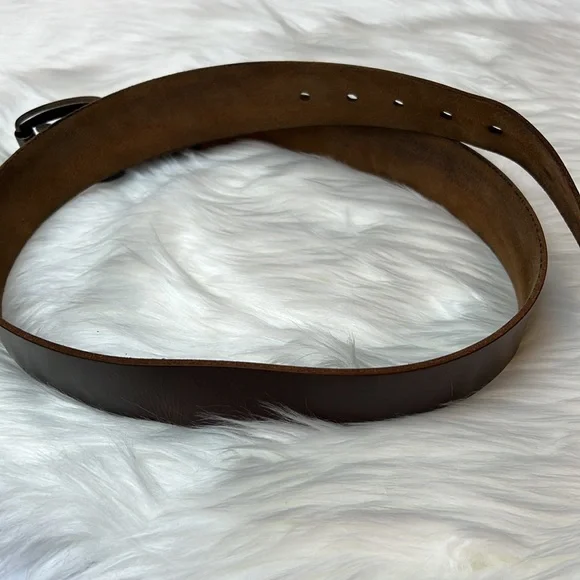 Men’s American Eagle Brown Leather Belt Size 32-34 - Picture 7 of 9